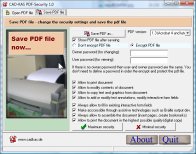 A screenshot of the program PDF-Security 1.0