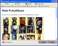 A screenshot of the program Web PhotoAlbum 1.0